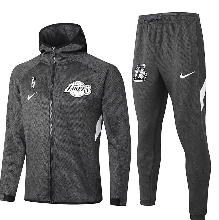 NBA Lakers 2021/22 Grey Tracksuit with Hooded Zip Jacket