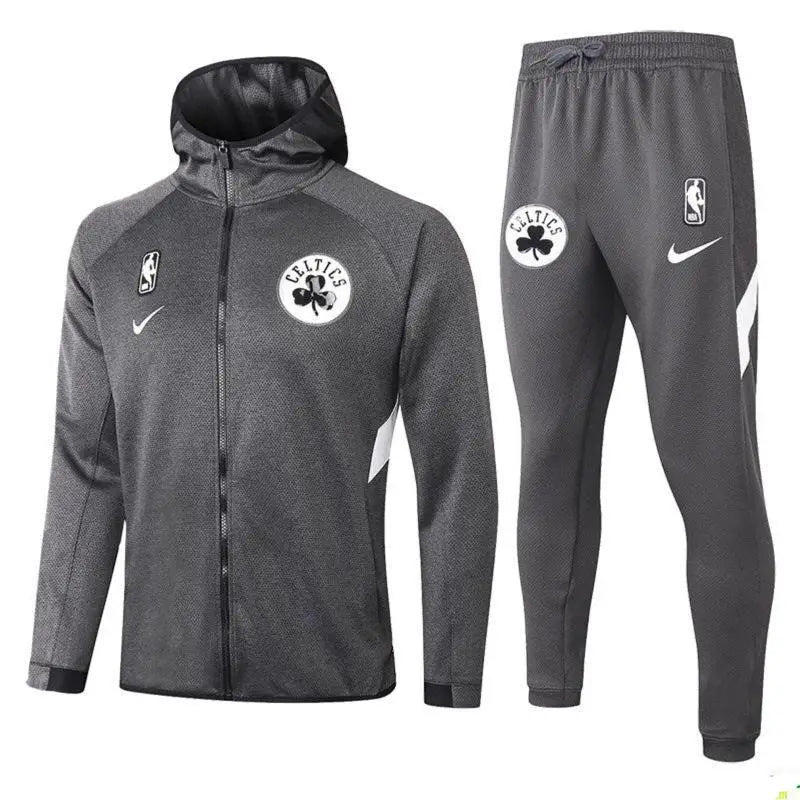 Celtics 2021/22 Grey NBA Hoodie + Sweatpants Kit