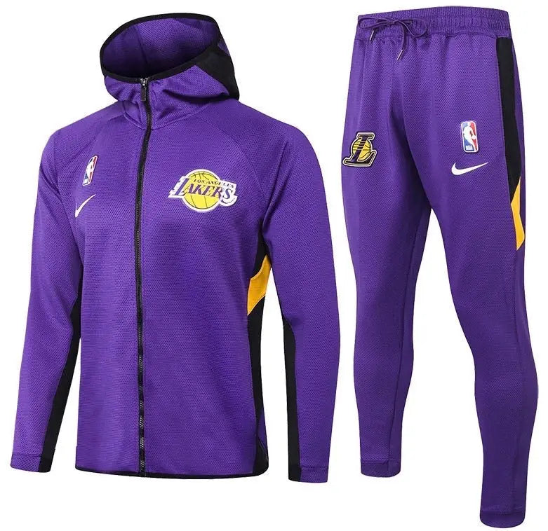 NBA Lakers 2021/22 Purple Zip Hoodie + Tracksuit Set