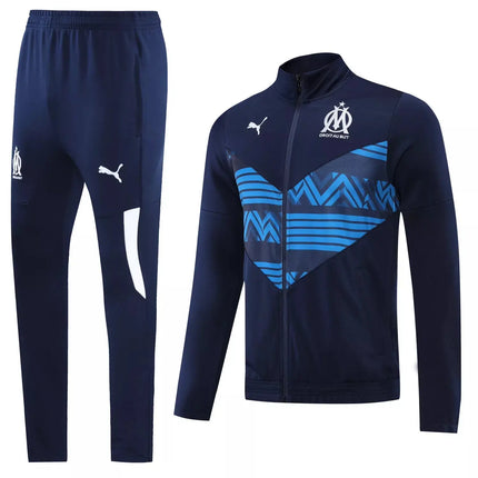 Marseille Blue Zip Jacket + Tracksuit Kit 2022/23