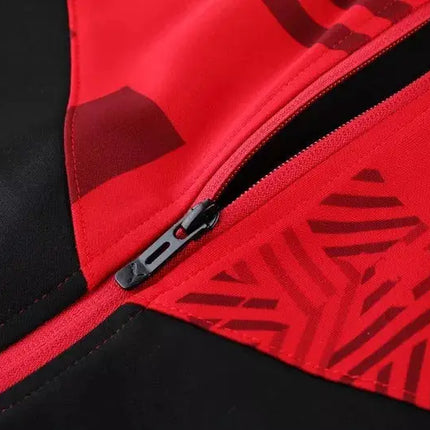 Zip-Up Jacket + Tracksuit Milan Red/Black 2022/23 Kit
