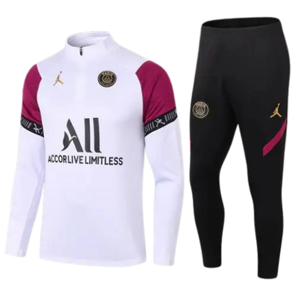WHITE RED ZIP JACKET KIT + PSG 2021/22 TRACKSUIT
