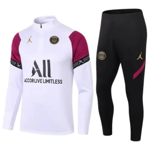 WHITE RED ZIP JACKET KIT + PSG 2021/22 TRACKSUIT
