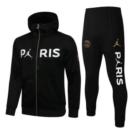 HOODED JACKET + TRACKSUIT KIT BLACK GOLD PSG X JORDAN 2021/22