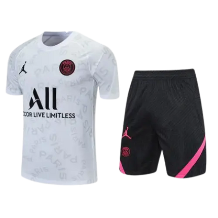 WHITE "PARIS" JERSEY KIT + PSG X JORDAN 2021/22 PINK SHORTS
