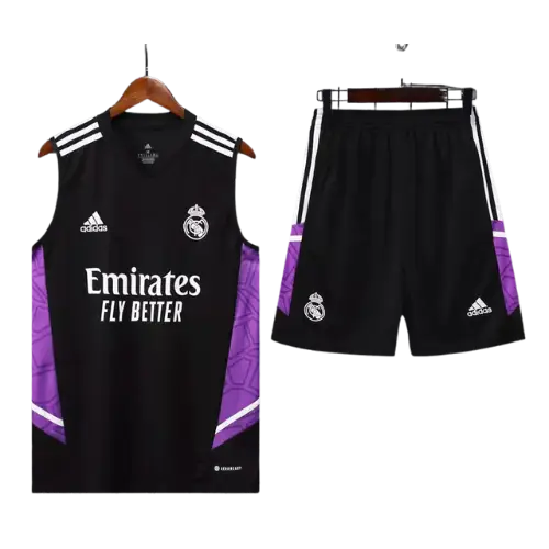 BLACK JERSEY + SHORTS KIT REAL MADRID 2022/23