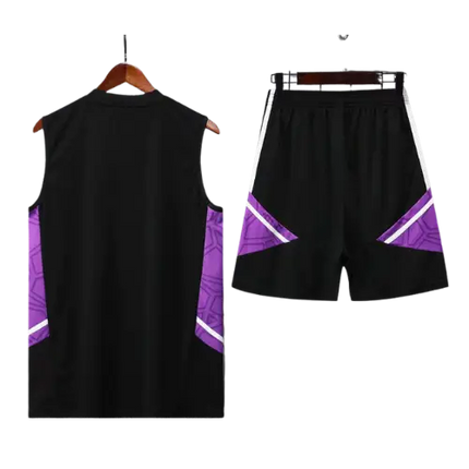 BLACK JERSEY + SHORTS KIT REAL MADRID 2022/23