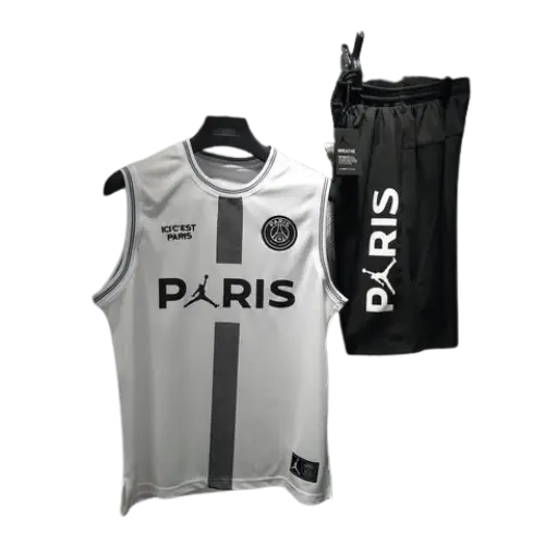 SLEEVELESS JERSEY + SHORTS KIT PSG X JORDAN WHITE 2022/23