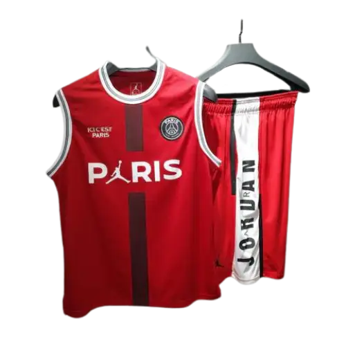 SLEEVELESS JERSEY + SHORTS KIT PSG X JORDAN RED 2022/23