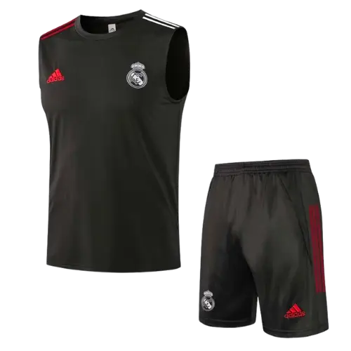 DARK GREY SLEEVELESS JERSEY + SHORTS REAL MADRID 2021/22 KIT