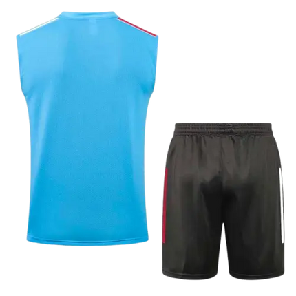 BLACK SLEEVELESS JERSEY KIT + REAL MADRID 2021/22 SHORTS