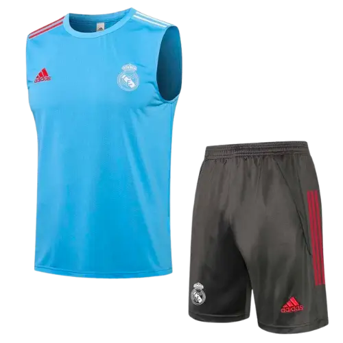 BLACK SLEEVELESS JERSEY KIT + REAL MADRID 2021/22 SHORTS