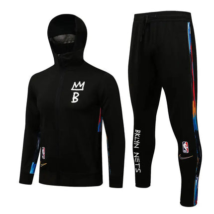 NBA Sweatshirt + Black Brooklyn Nets Tracksuit Kit 2021/22