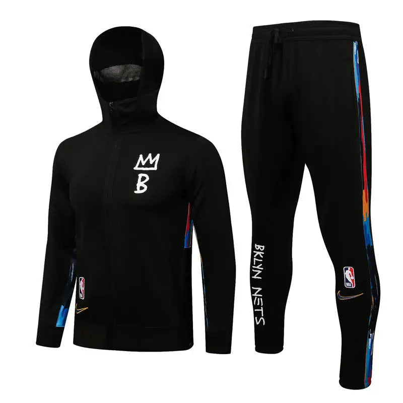 NBA Sweatshirt + Black Brooklyn Nets Tracksuit Kit 2021/22