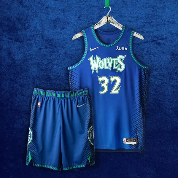 NBA Jersey + Shorts Kit Minnesota Timberwolves City Edition 2021/22