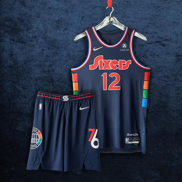 Kit NBA Maglia + Pantaloncini Philadelphia 76ers City Edition 2021/22_maglia_calcio_prezzo_basso_ L’OutfitdelCalcio.