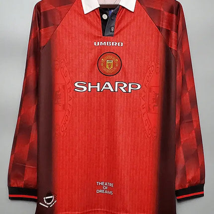 Retro Manchester United Home Long-Sleeve Shirt 1996/97