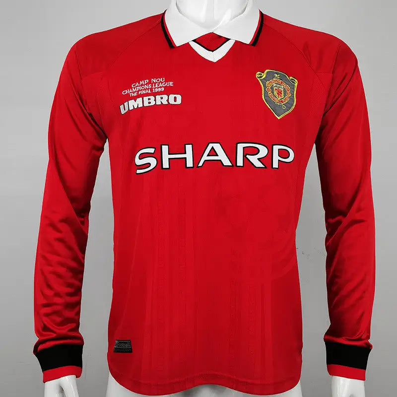 Retro Manchester United Home Long-Sleeved Shirt 1999/2000