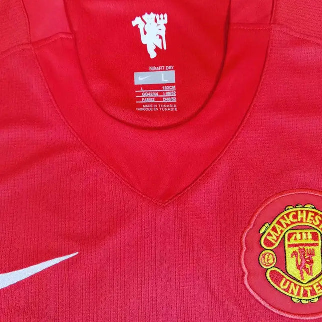 Maglia a Maniche Lunghe Retro Manchester United Home 2007/08_maglia_calcio_prezzo_basso_ L’OutfitdelCalcio.