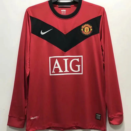 Long Sleeve Retro Manchester United Home 2009/10 Shirt