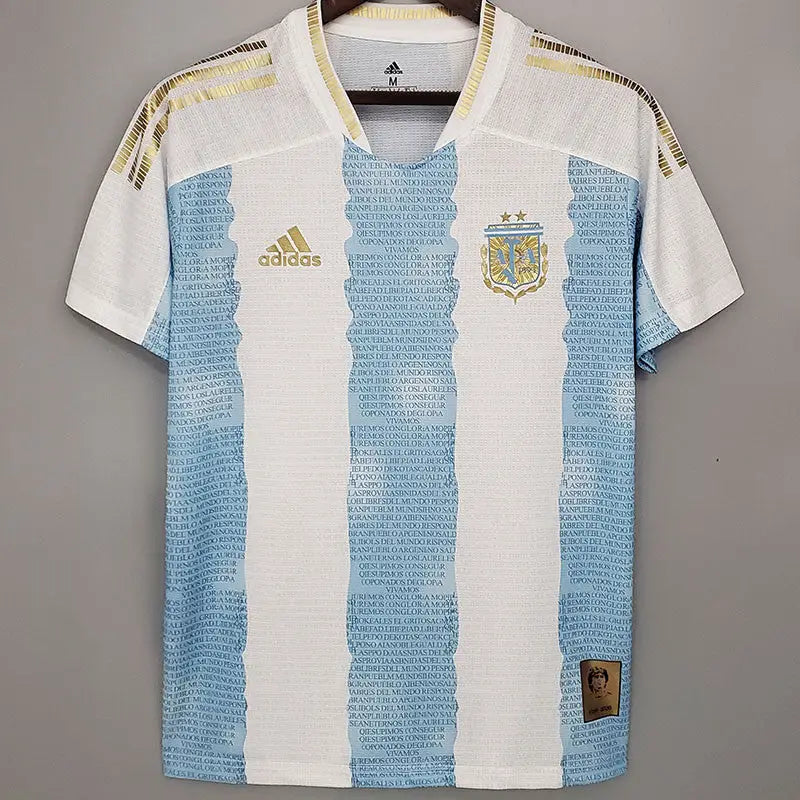 Argentina Home Maradona Commemorative Edition 2021/22 Jersey (National Teams)