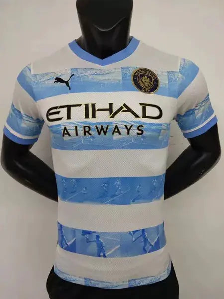Manchester City Commemorative Edition "Agüero Goal 93:20" 2022/23 Jersey, (with XXXL and Kids' Sizes)