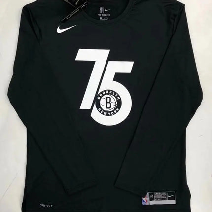 NBA 75th Anniversary Nets Long-Sleeve Jersey