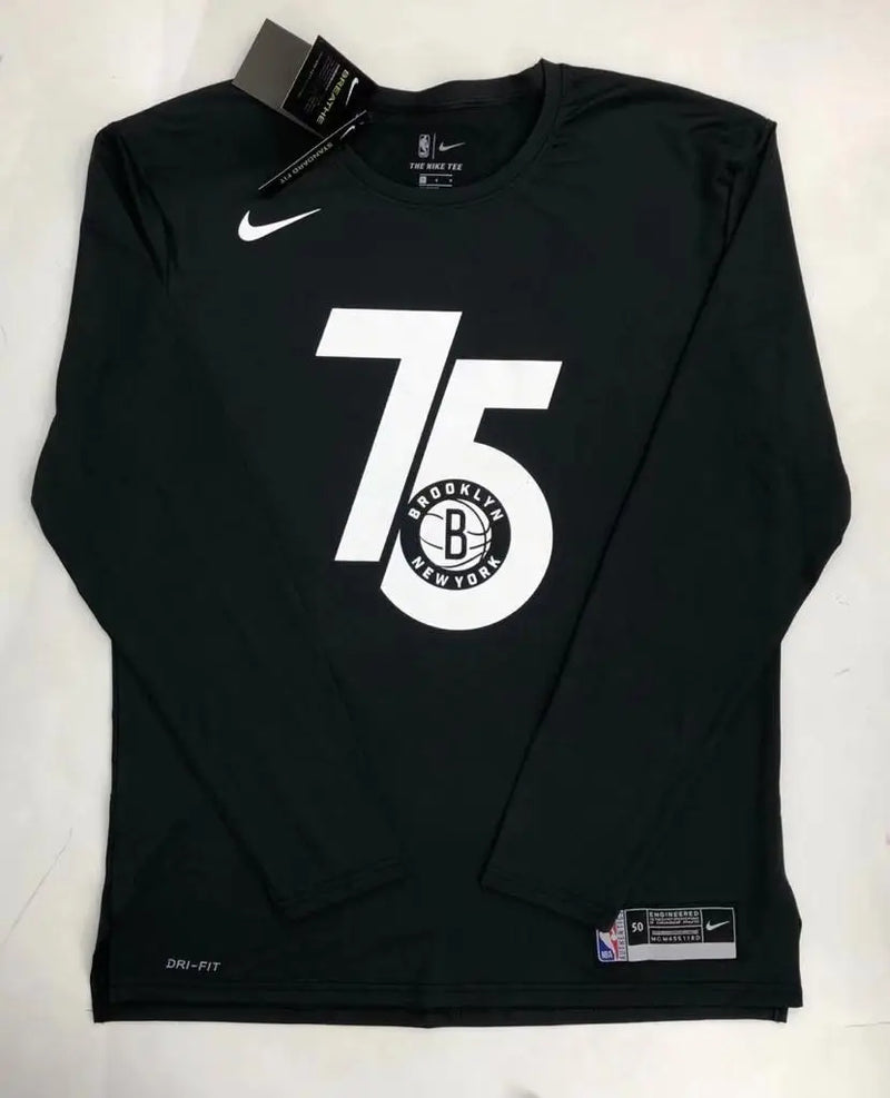 NBA 75th Anniversary Nets Long-Sleeve Jersey