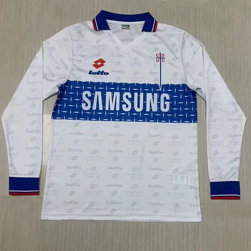 Long Sleeve Retro Universidad Catolica Home Jersey 1996/97
