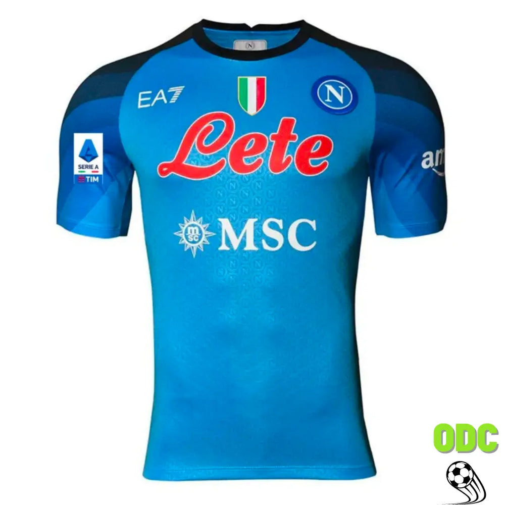 NAPOLI HOME JERSEY 2022/23 WITH SCUDETTO PATCH, SERIE A PATCH AND UPBIT PATCH