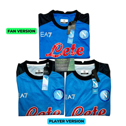 NAPOLI HOME JERSEY 2022/23 WITH SCUDETTO PATCH, SERIE A PATCH AND UPBIT PATCH