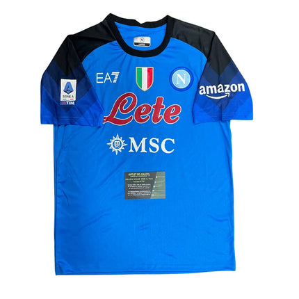 NAPOLI HOME JERSEY 2022/23 WITH SCUDETTO PATCH, SERIE A PATCH AND UPBIT PATCH