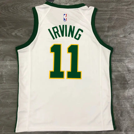 White-Yellow-Green Celtics NBA Jersey 2021/22