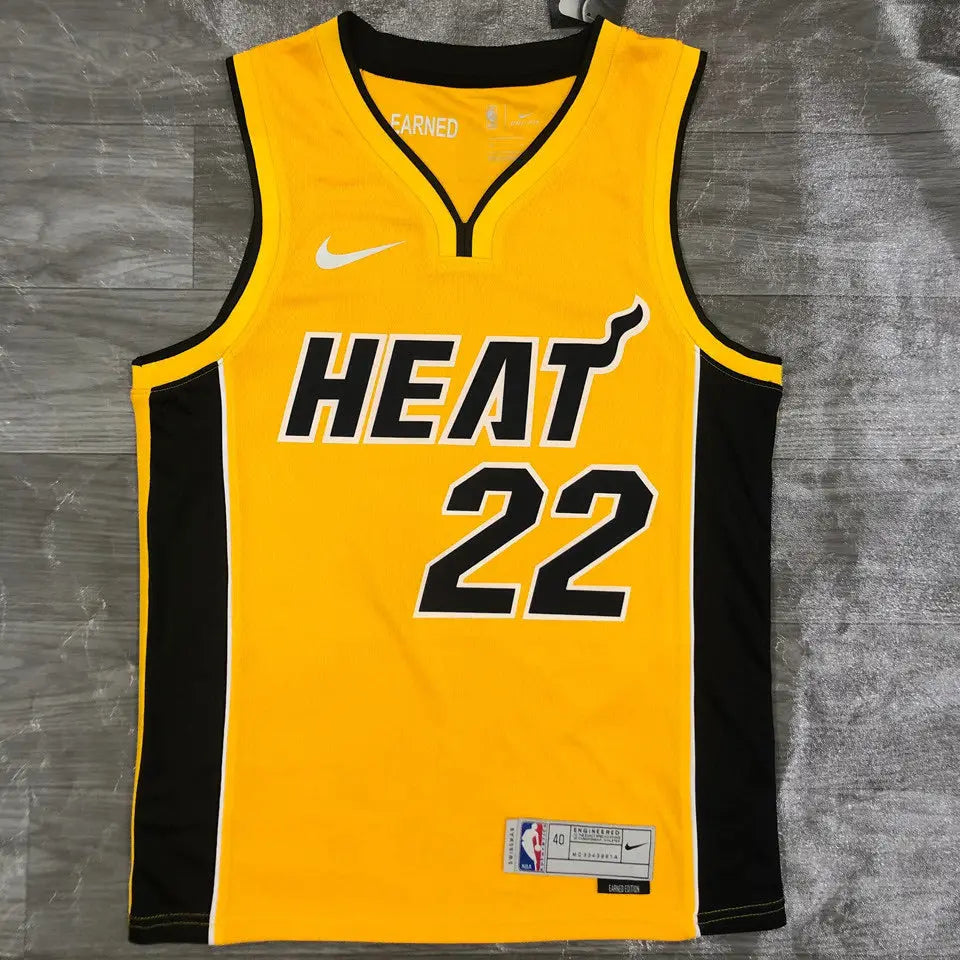 Yellow NBA Miami Heat Jersey 2021/22