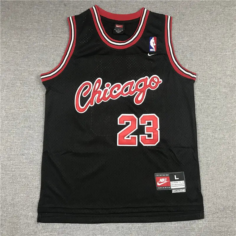 NBA Black Jersey Kids Chicago Bulls