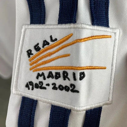 Real Madrid Long Sleeve Home Retro Shirt 2001/02