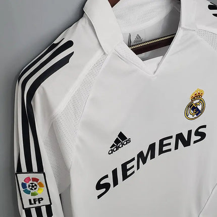 Real Madrid Long Sleeve Retro Home Shirt 2005/06