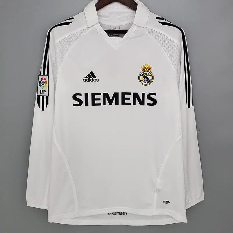 Real Madrid Long Sleeve Retro Home Shirt 2005/06