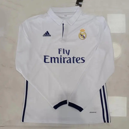 Real Madrid 2016/17 Home Long-Sleeve Retro Shirt