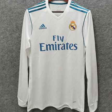 Real Madrid Long Sleeve Retro Home Shirt 2017/18