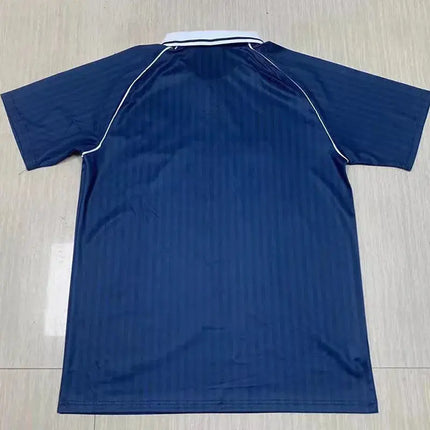 Maglia retro universidad de chile home 1994 95 blu navy con rifiniture bianche su collo e maniche in tessuto tecnico