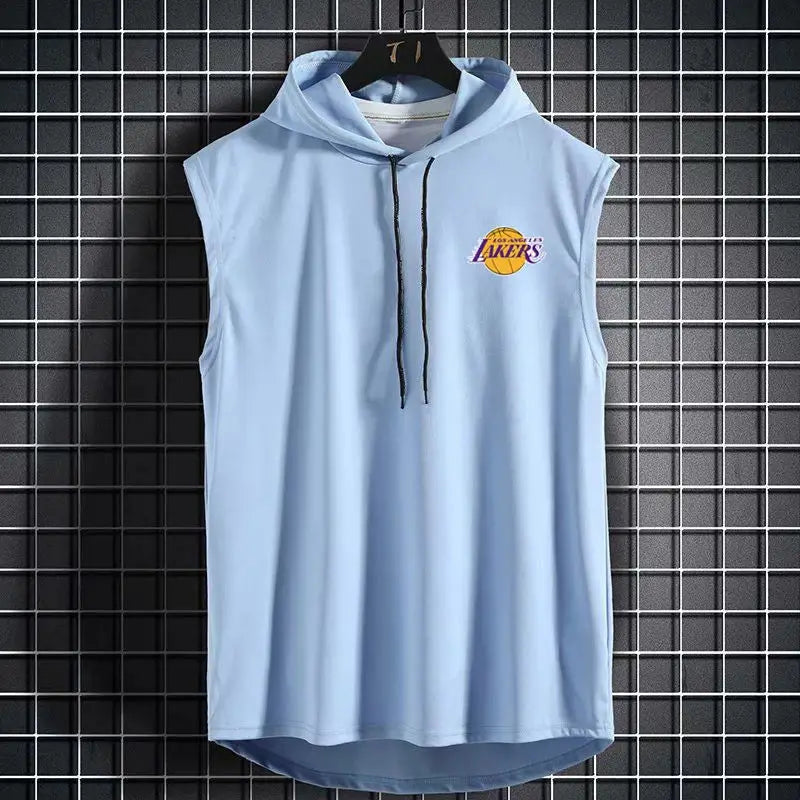 Los Angeles Lakers Blue NBA Sleeveless Hoodie