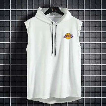 NBA Sleeveless Hoodie Los Angeles Lakers White