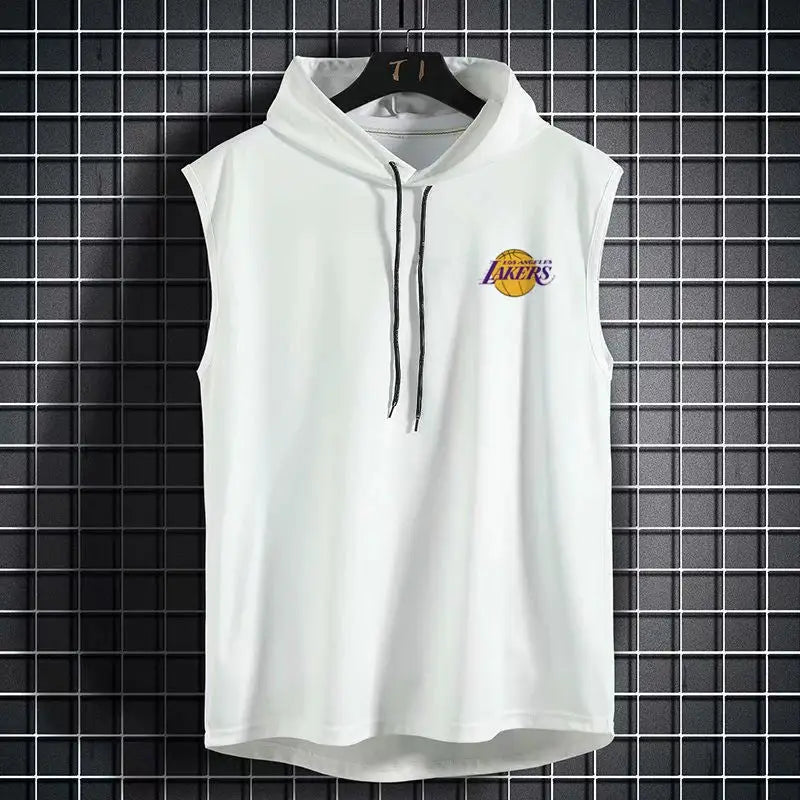 NBA Sleeveless Hoodie Los Angeles Lakers White