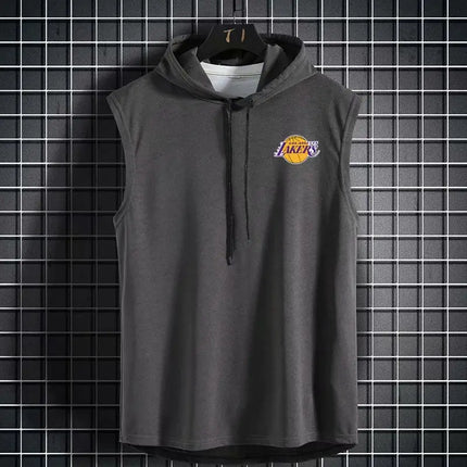NBA Black Los Angeles Lakers Sleeveless Hoodie