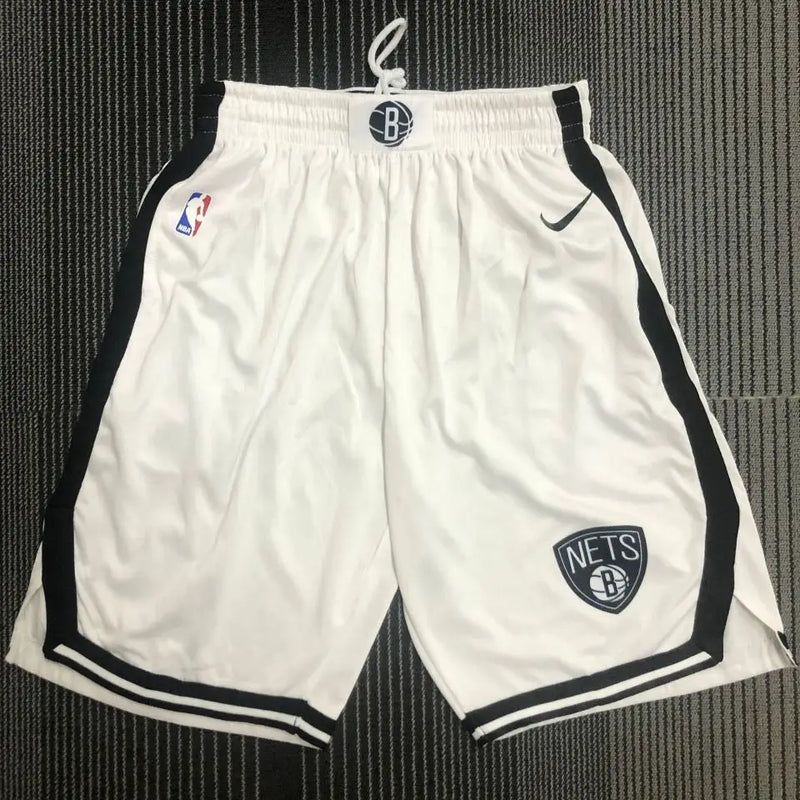 NBA White Brooklyn Nets Shorts 2021/22