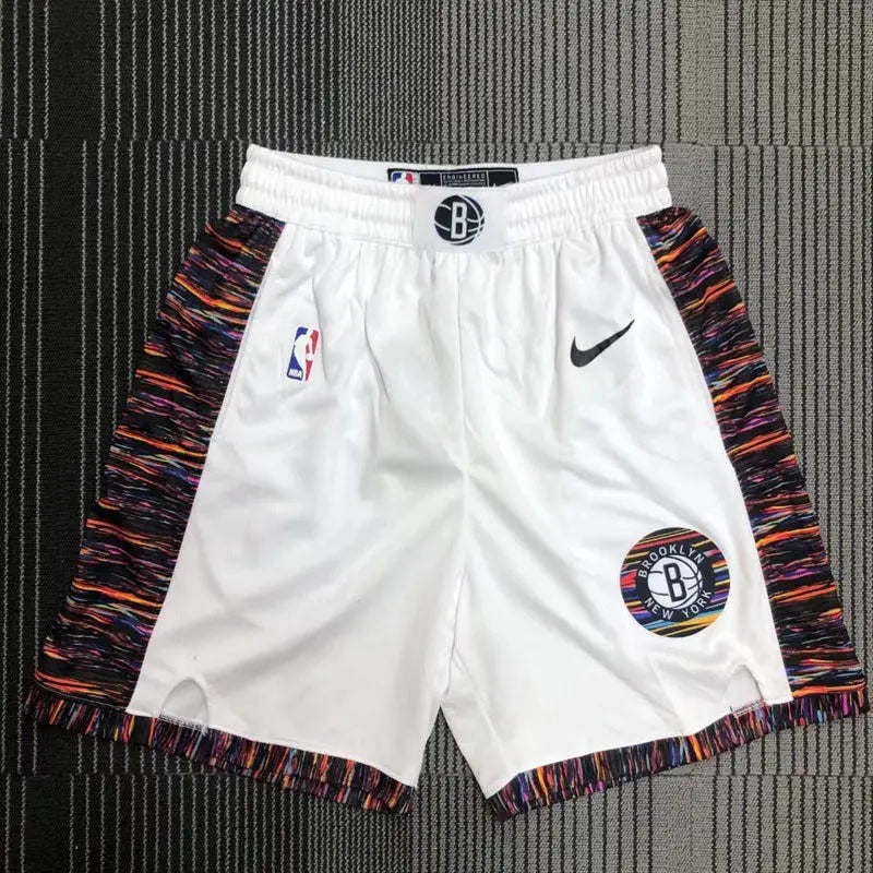 White-Red NBA Brooklyn Nets 2021/22 Shorts