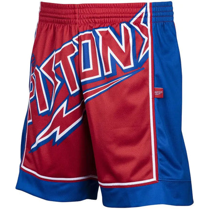 NBA Detroit Pistons Mitchell & Ness Hardwood Classics Big Face 2.0 Shorts
