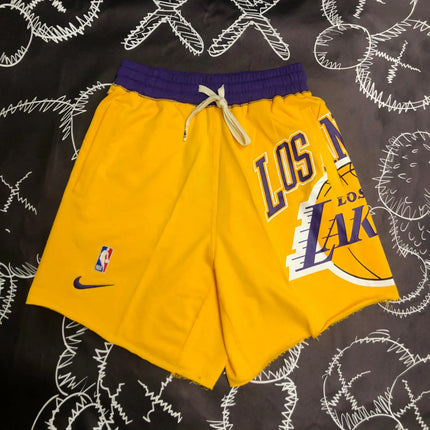 NBA Yellow Los Angeles Lakers Shorts