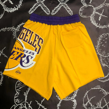 NBA Yellow Los Angeles Lakers Shorts